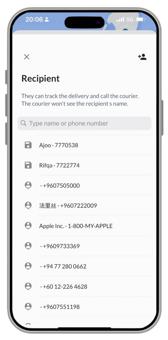 parcel delivery Maldives