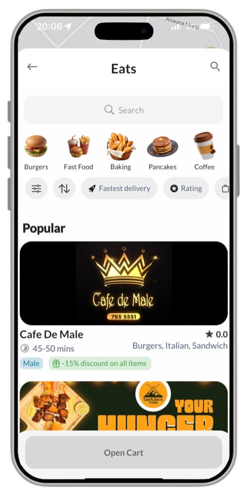food delivery Maldives