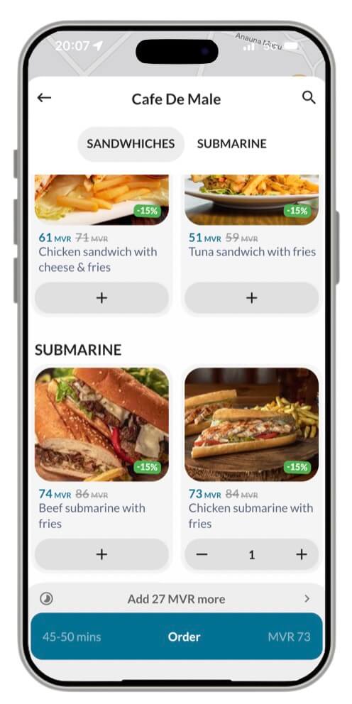 food delivery Maldives
